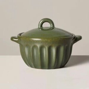 Scallop Stoneware Ramekin with Lid Green - Hearth & Hand™ with Magnolia